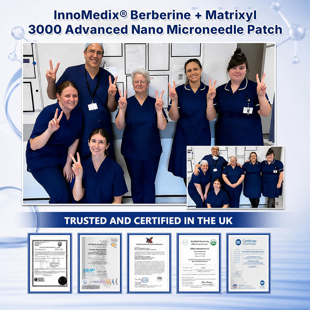 Best Seller 🇬🇧 𝙄𝙣𝙣𝙤𝙈𝙚𝙙𝙞𝙭®🏥 𝘽𝙚𝙧𝙗𝙚𝙧𝙞𝙣𝙚 + 𝙈𝙖𝙩𝙧𝙞𝙭𝙮𝙡 3000 𝘼𝙙𝙫𝙖𝙣𝙘𝙚𝙙 𝙉𝙖𝙣𝙤 𝙈𝙞𝙘𝙧𝙤𝙣𝙚𝙚𝙙𝙡𝙚 𝙋𝙖𝙩𝙘𝙝—𝙎𝙪𝙥𝙥𝙤𝙧𝙩𝙨 𝙬𝙚𝙞𝙜𝙝𝙩 𝙢𝙖𝙣𝙖𝙜𝙚𝙢𝙚𝙣𝙩, 𝙗𝙡𝙤𝙤𝙙 𝙨𝙪𝙜𝙖𝙧 𝙗𝙖𝙡𝙖𝙣𝙘𝙚, 𝙡𝙮𝙢𝙥𝙝𝙖𝙩𝙞𝙘 𝙛𝙡𝙤𝙬, 𝙖𝙣𝙙 𝙨𝙢𝙤𝙤𝙩𝙝𝙚𝙧-𝙡𝙤𝙤𝙠𝙞𝙣𝙜 𝙨𝙠𝙞𝙣⚡