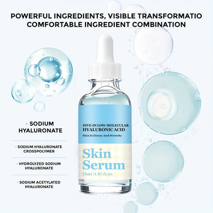 Colorchoice DlVE-INLow-Molecular Hyaluronic Acid Serum, Helps Skin RetainMoisture, Gently Nourishes, Makes Skin Hydrated And Firm,Suitable For Face/neck/body, Suitable For Men And Women,Easter/Mother's Day/Father's Day Gift (30 Ml/1.01 F Oz)